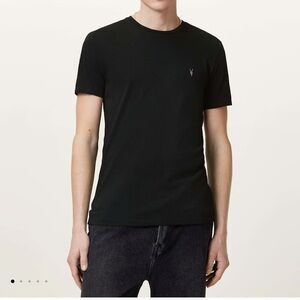 All Saints Black Short Sleeve Tee Classic Crew Neck M